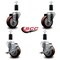 Service Caster 3.5'' Maroon Poly Wheel Swivel 1-3/8'' Expanding Stem Caster Set 2 Brakes, 4PK SCC-EX20S3514-PPUB-MRN-2-TLB-2-138 - alternate 4